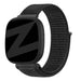 Bandz Fitbit Versa 3 Nylon Loop-Armband (Schwarz)
