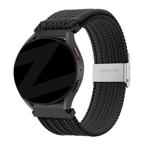 Bandz Garmin Vivoactive 4 Gewebtes Nylonarmband (Schwarz)