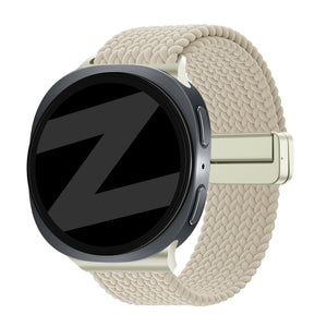 Bandz Correa trenzada magnética Samsung Galaxy Watch 8 - 44mm (blanco estrella)