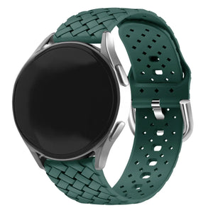Amazfit Bip 3 (Pro) gevlochten siliconen bandje (donkergroen)