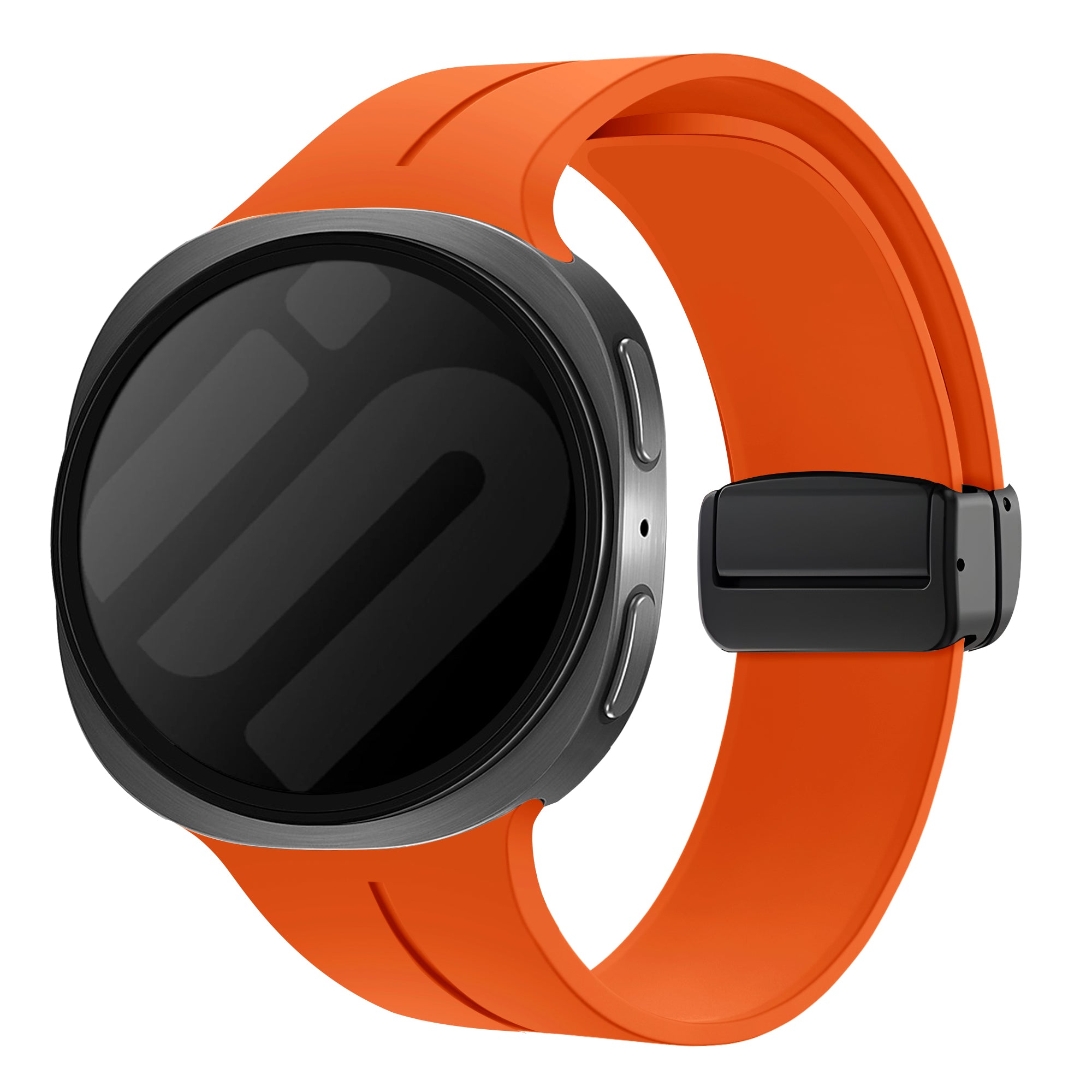 Samsung Galaxy Watch 8 - 44mm D-Schnalle Silikonarmband (Orange)