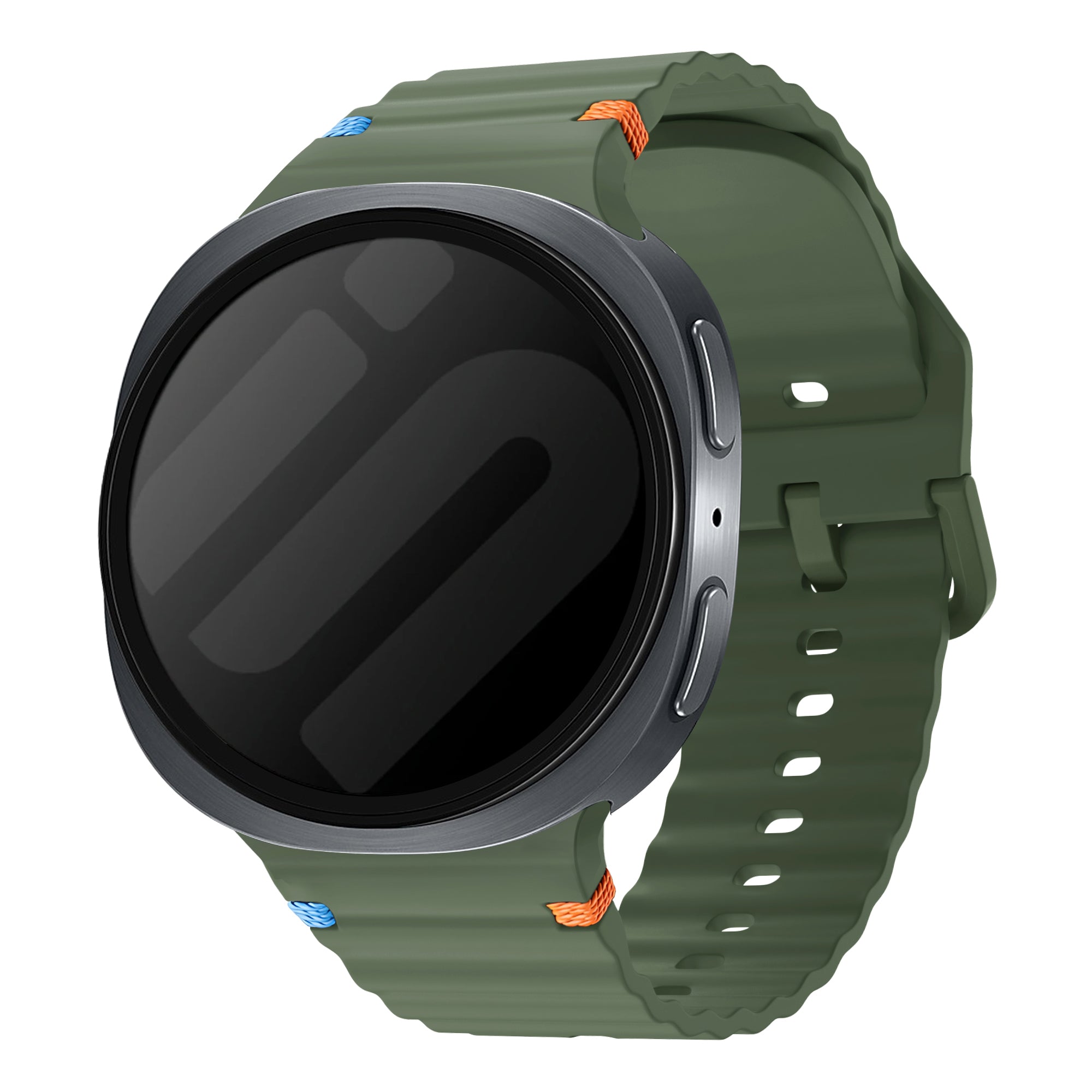 Samsung Galaxy Watch 8 Classic Wave Silikonarmband (Olivgrün)