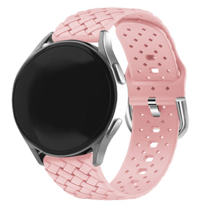 Withings ScanWatch Nova gevlochten siliconen bandje (roze)