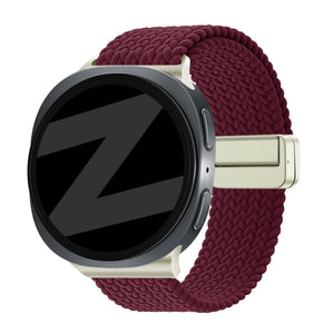 Bandz Bracelet tissé magnétique Samsung Galaxy Watch 8 Classic (bordeaux)