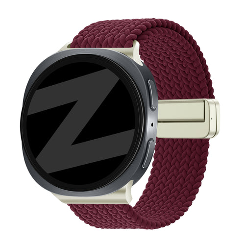 Bandz Bracelet tissé magnétique Samsung Galaxy Watch 8 Classic (bordeaux)