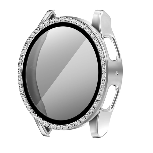 Funda diamante con vidrio Samsung Galaxy Watch 7 - 40mm (plateado)