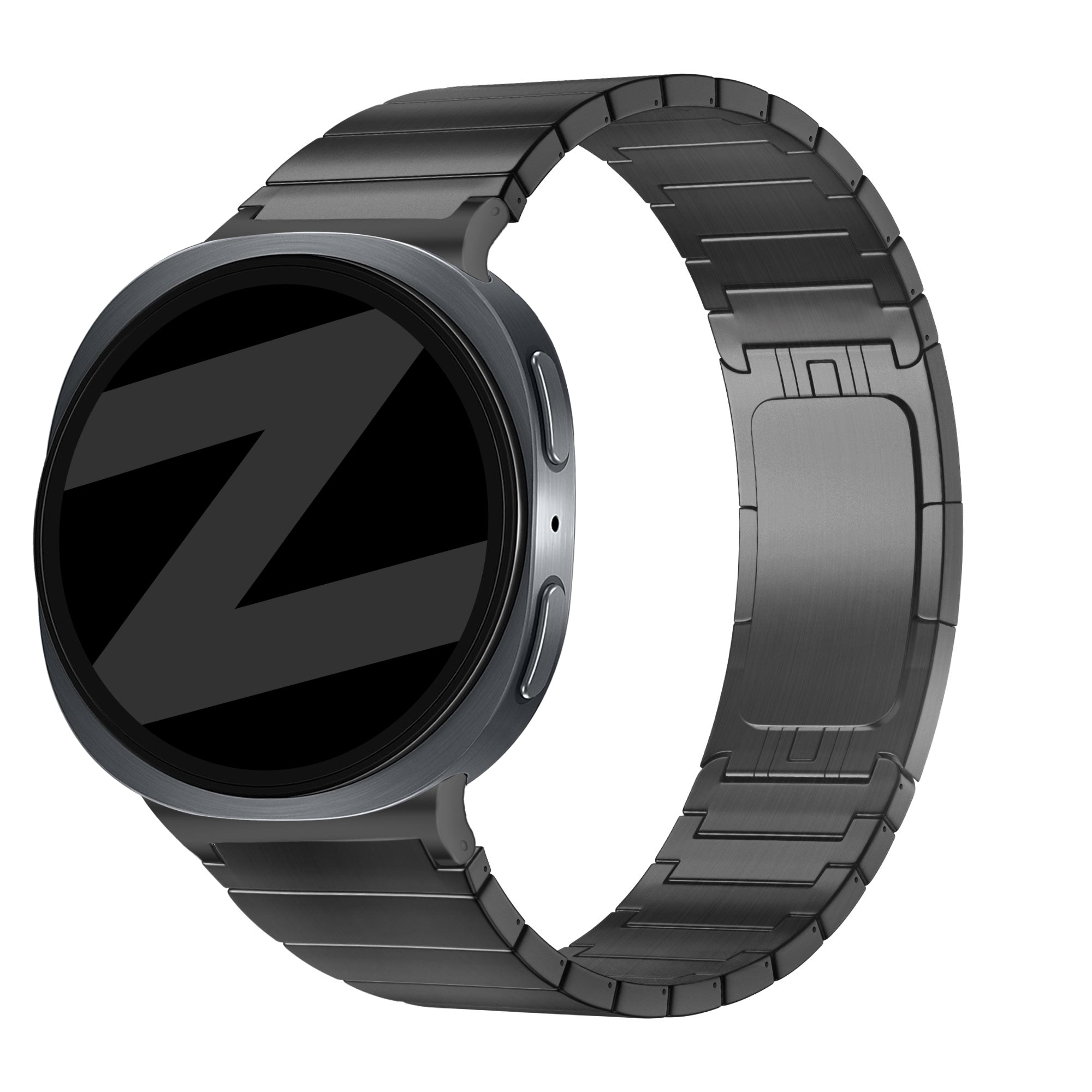 Bandz Samsung Galaxy Watch 9 - 44mm titanium band 'One bead' (zwart)