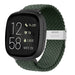 Fitbit Versa 3 verstelbaar gevlochten bandje (olijfgroen)