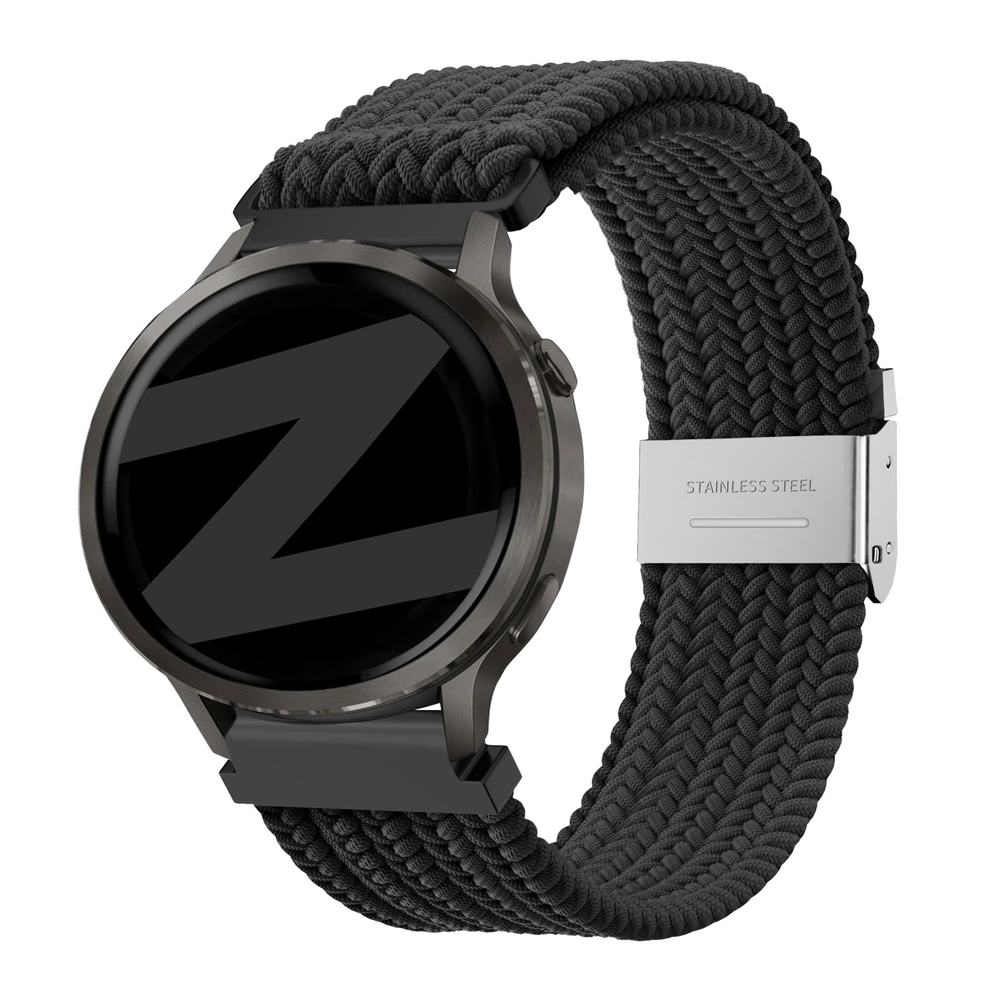 Bandz Bracelet nylon tissé Garmin Forerunner 170 (noir)