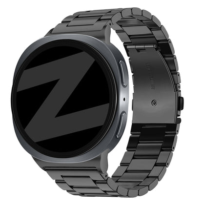 Bandz Samsung Galaxy Watch 9 - 44mm stalen band 'Classic' (zwart)
