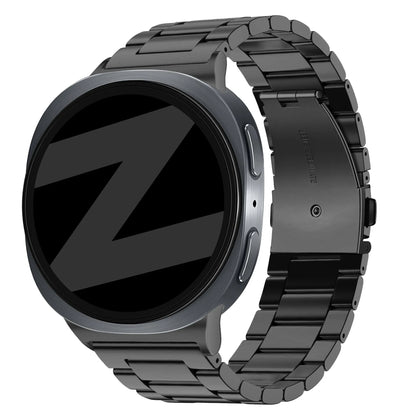 Bandz Samsung Galaxy Watch 9 - 44mm stalen band 'Classic' (zwart)
