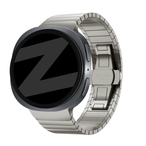 Bandz Samsung Galaxy Watch 8 - 40mm Stahlarmband 'One Bead' (Titan)
