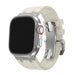 BALR. Apple Watch Ultra Liquid Silicone Strap (Beige/Titanium)