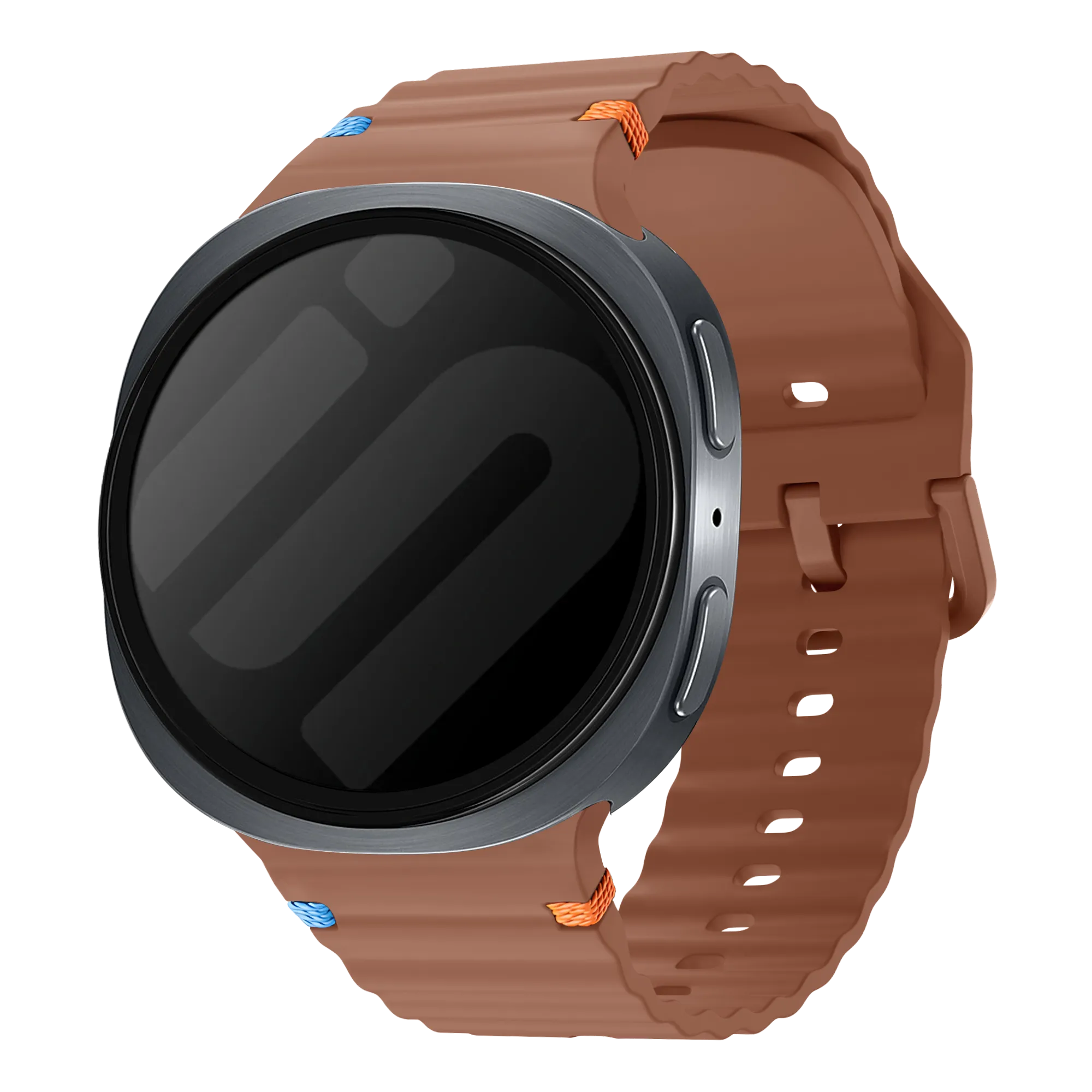 Samsung Galaxy Watch 8 Classic Wave Silicone Strap (Brown)
