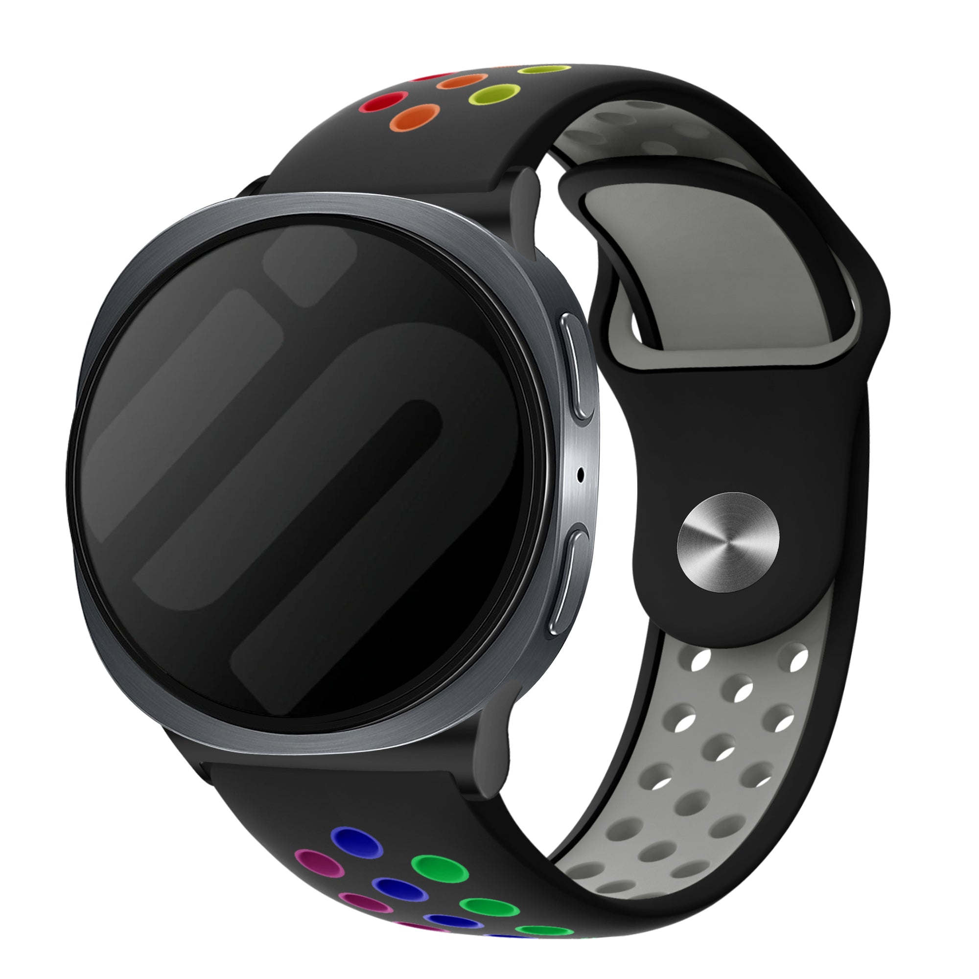 Samsung Galaxy Watch 8 - 40mm Sportarmband (Schwarz/Mehrfarbig)