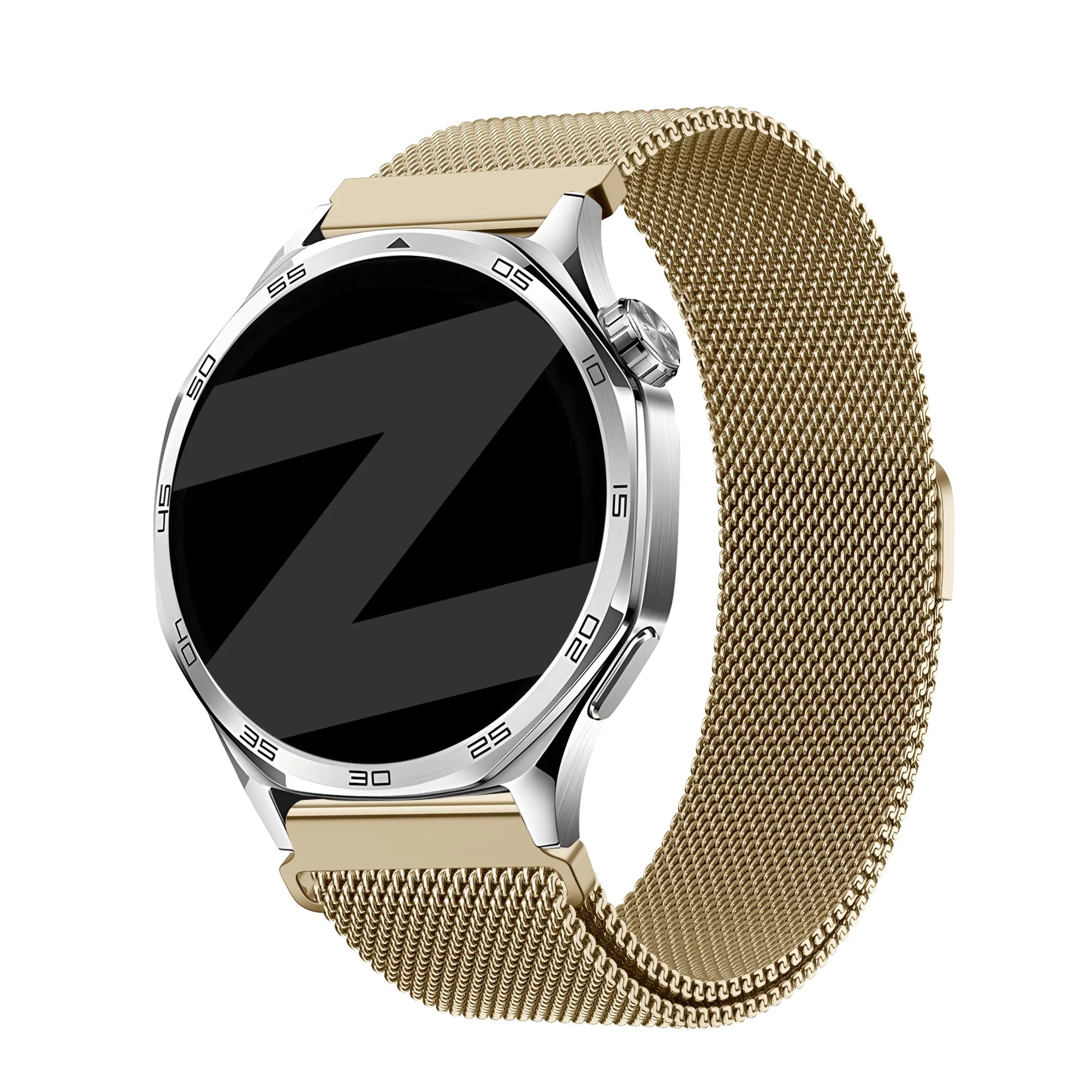 Bandz Oozoo Smartwatch 20mm Milanese Armband 'Easy Fit' (Gold)