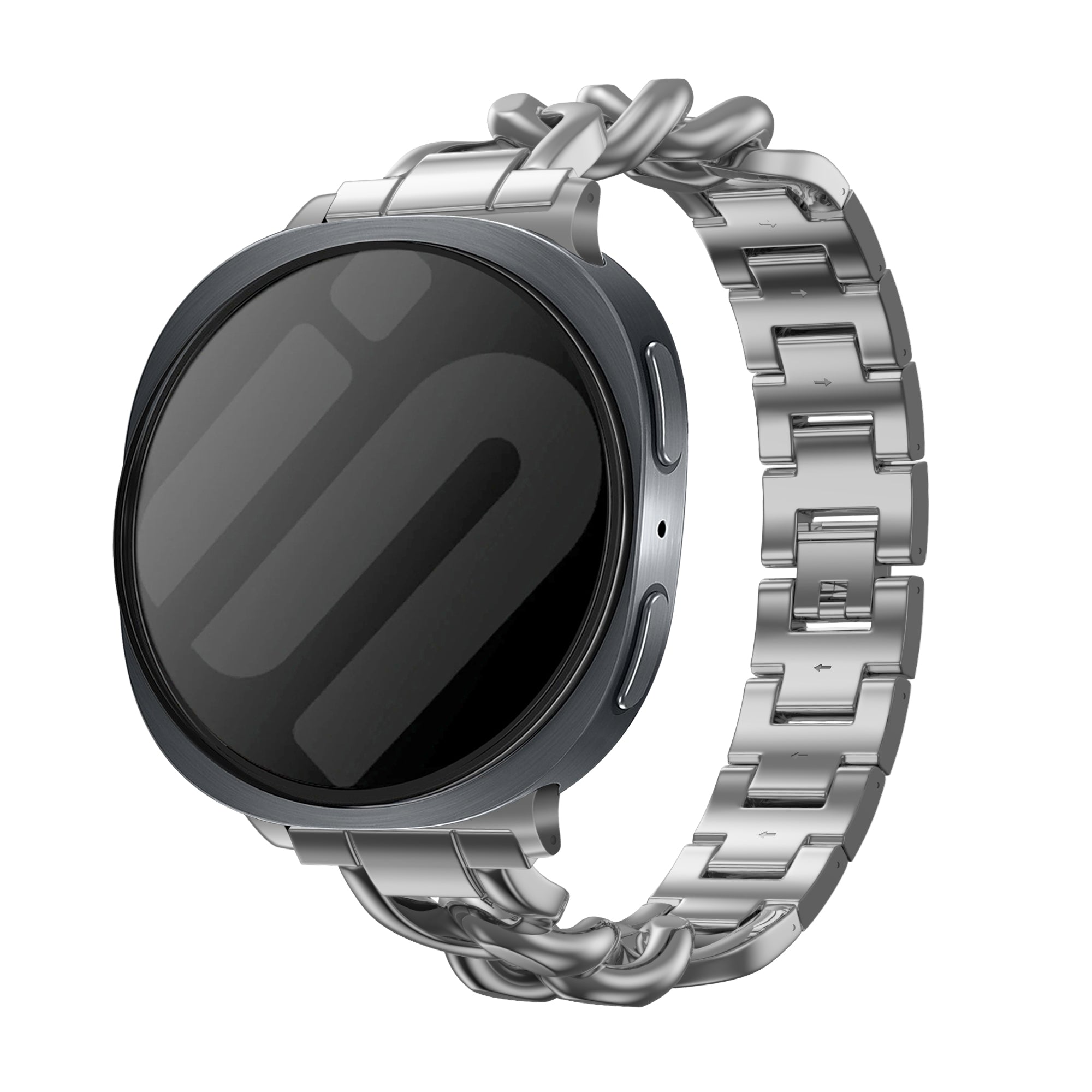 Samsung Galaxy Watch 9 - 40mm Stahl Kettenarmband (Silber)