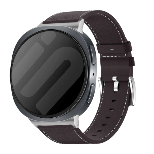 Samsung Galaxy Watch 8 - 40mm Leather Grain Strap (Coffee Brown)