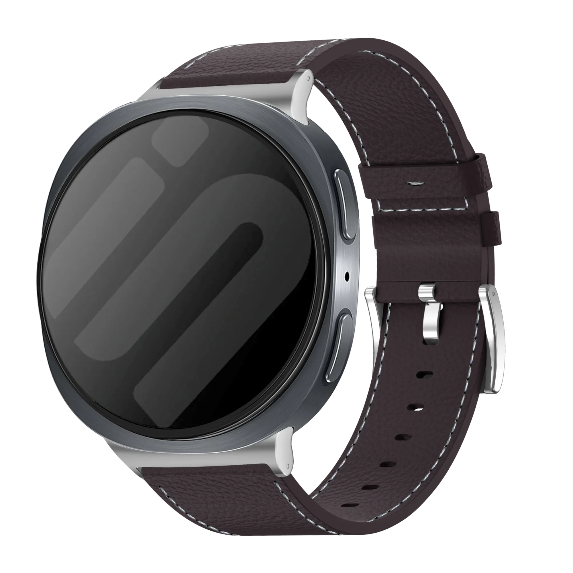 Samsung Galaxy Watch 8 - 40mm Leather Grain Strap (Coffee Brown)