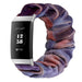 Fitbit Charge 3 Scrunchie Armband (Blau/Rosa Mischung)