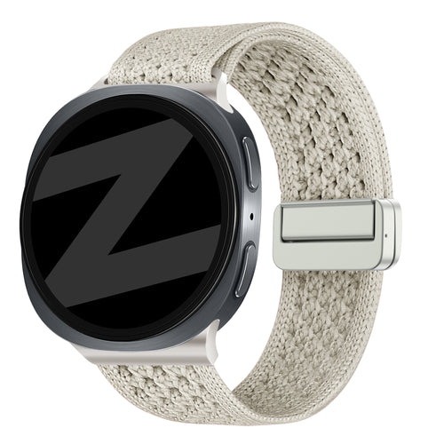 Bandz Samsung Galaxy Watch 8 - 40mm Vintage Nylon Strap (Starlight)