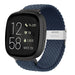 Fitbit Versa 3 verstelbaar gevlochten bandje (donkerblauw)