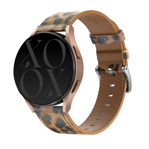 xoxo Wildhearts Samsung Galaxy Watch 7 - 40mm leren bandje (Leopard)