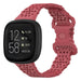 Bracelet silicone avec motif Fitbit Versa 3 (rouge)