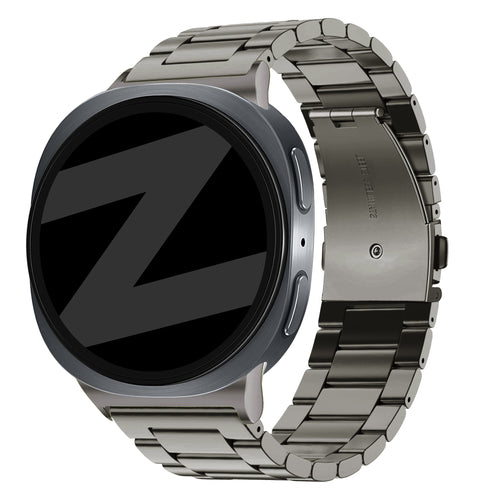 Bandz Samsung Galaxy Watch 8 - 40mm stalen band 'Classic' (grafiet)
