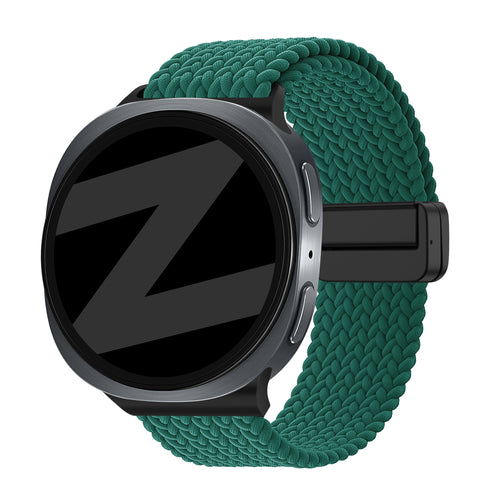 Bandz Samsung Galaxy Watch 8 Classic magnetisch geweven bandje (groen)