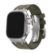 BALR Apple Watch Ultra liquid siliconen band (bruin/titanium)