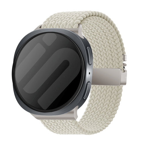  Samsung Galaxy Watch 8 - 40mm gevlochten band met P-buckle (sterrenlicht)
