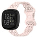 Bracelet silicone avec motif Fitbit Versa 3 (rose clair)