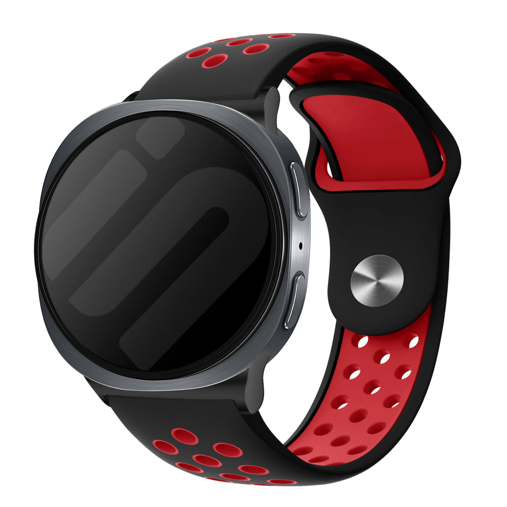 Samsung Galaxy Watch 8 Classic Sportarmband (Schwarz/Rot)