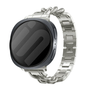 Correa acero cadena Samsung Galaxy Watch 8 Classic (blanco estrella)