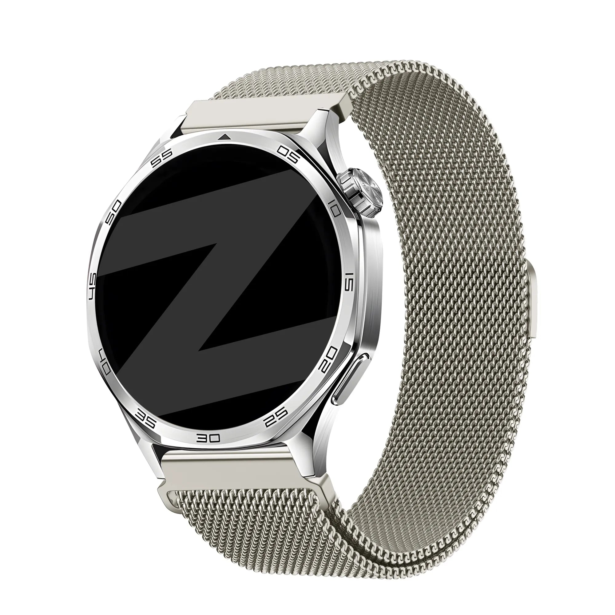 Bandz Oozoo Smartwatch 20mm Milanese Armband 'Easy Fit' (Polarstern)