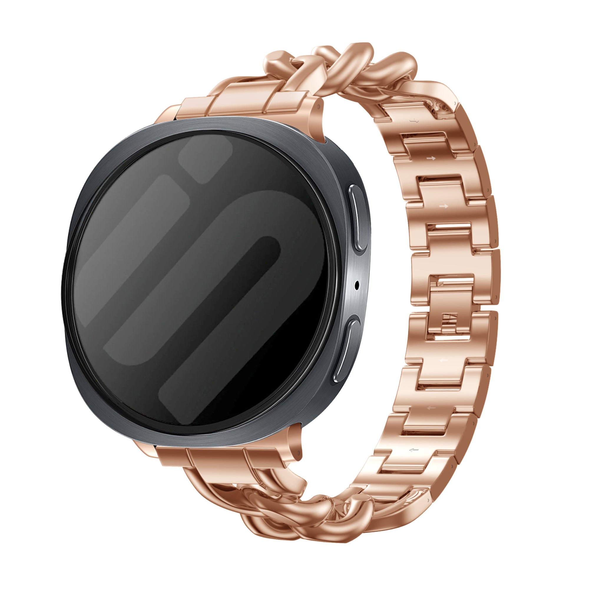 Samsung Galaxy Watch 8 - 44mm Steel Chain Strap (Rose Gold)