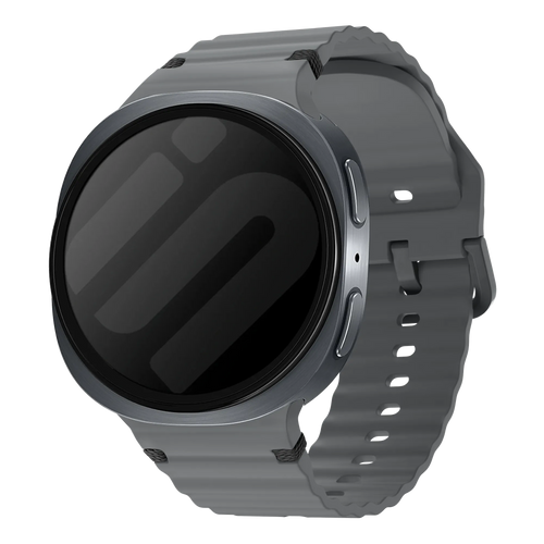 Samsung Galaxy Watch 8 Classic Wave Silicone Strap (Dark Grey)