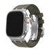 Balr. Apple Watch Ultra flüssiges Silikonarmband (Braun/Silber)