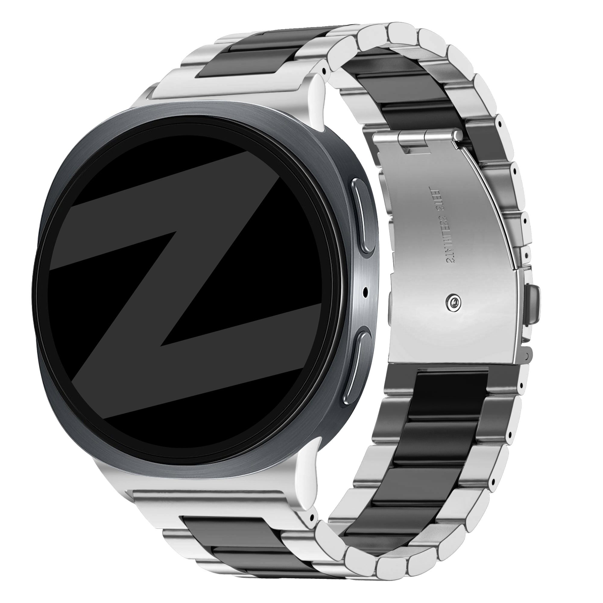 Bandz Samsung Galaxy Watch 8 - 40mm Steel Strap 'Classic' (Silver/Black)