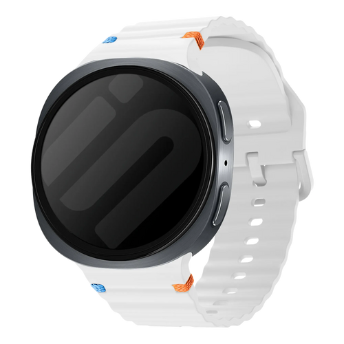 Samsung Galaxy Watch 8 Classic Wave Silicone Strap (White)