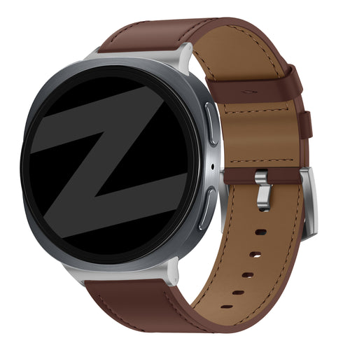 Bandz Bracelet cuir 'Classic' Samsung Galaxy Watch 8 - 40mm (marron)