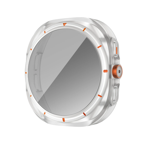 Bandz Funda de PC cuadrada con vidrio Samsung Galaxy Watch 7 - 44 mm (escarcha)