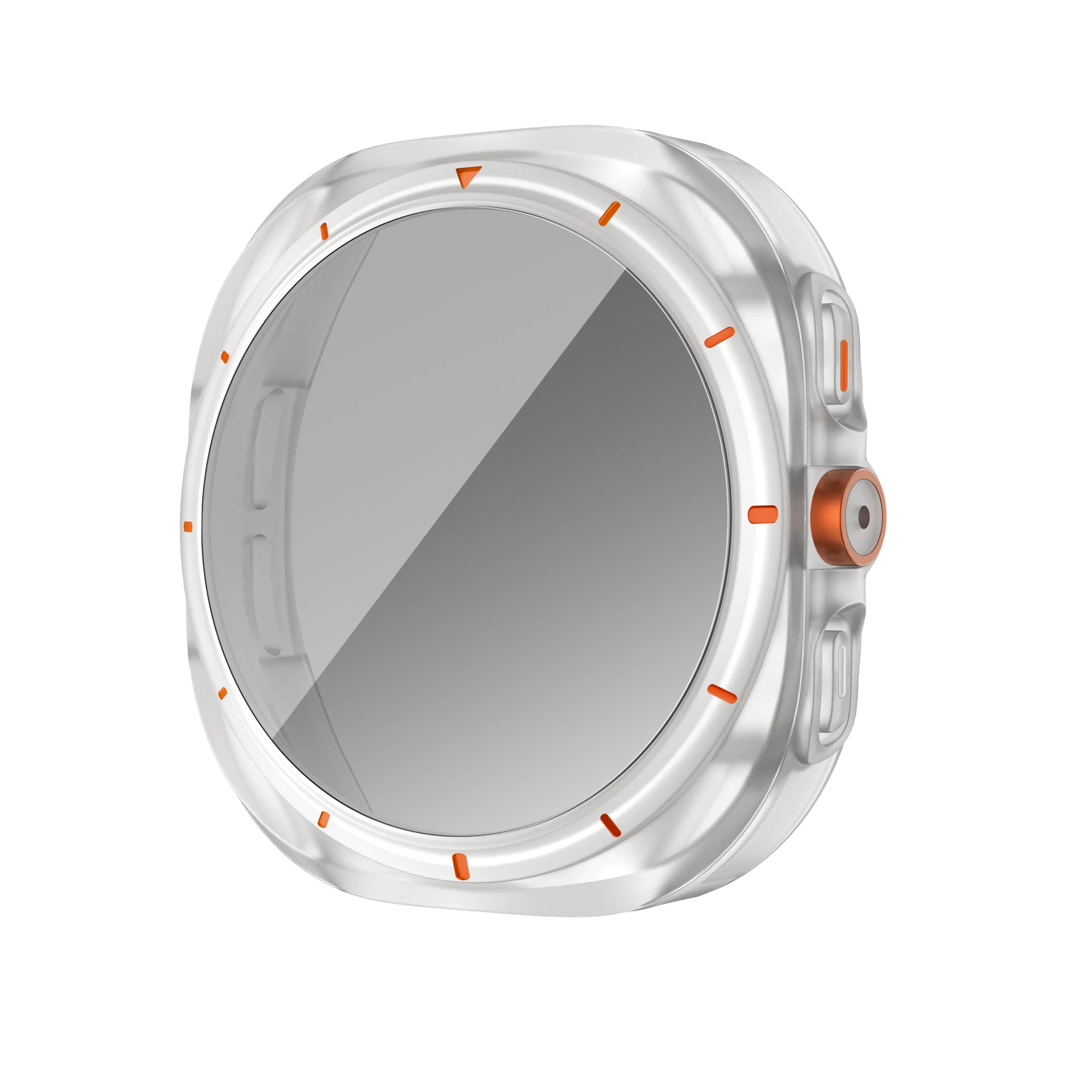 Bandz Funda de PC cuadrada con vidrio Samsung Galaxy Watch 7 - 44 mm (escarcha)