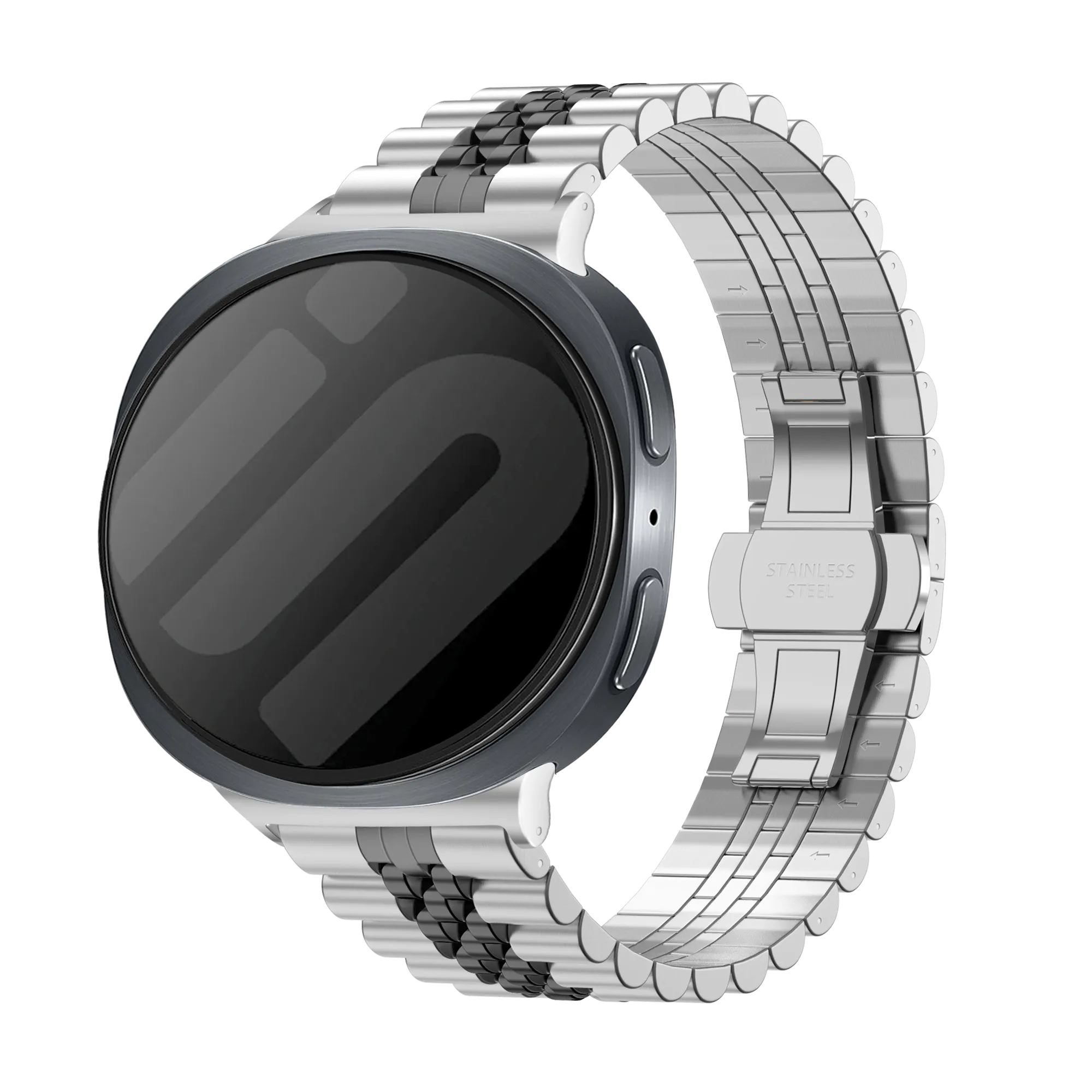 Samsung Galaxy Watch 8 Classic Jubilee Steel Strap (Silver/Black)