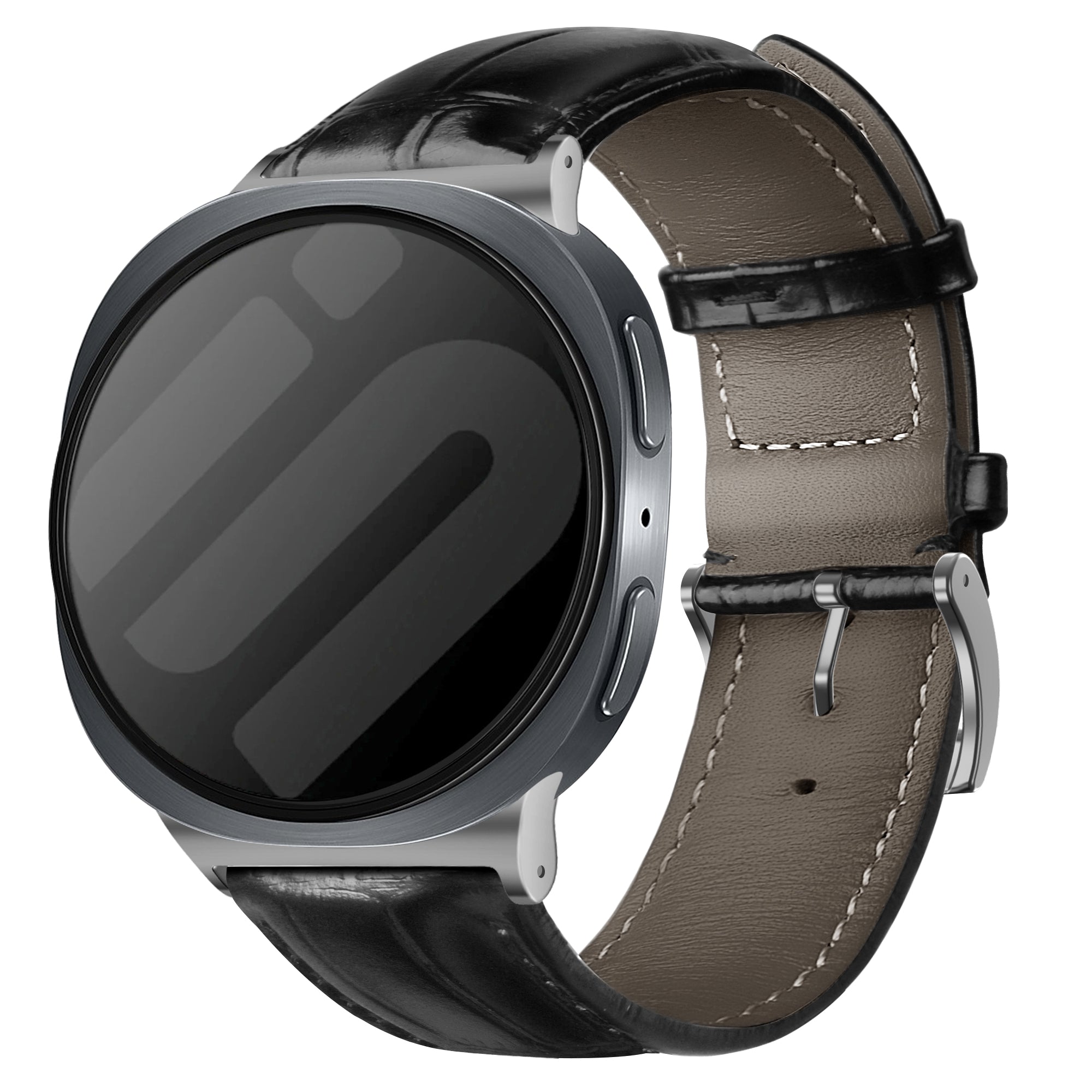 Bracelet cuir cocodrile Samsung Galaxy Watch 8 - 40mm (noir)
