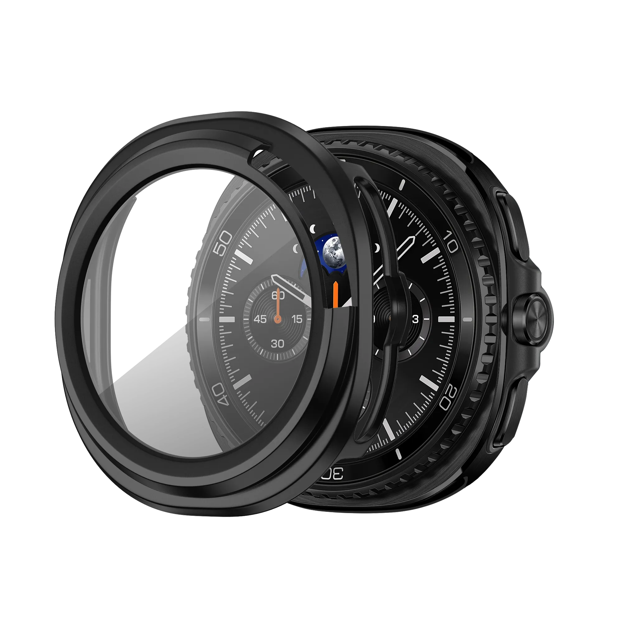 Bandz Samsung Galaxy Watch 8 Classic PC hoesje met glas (zwart)