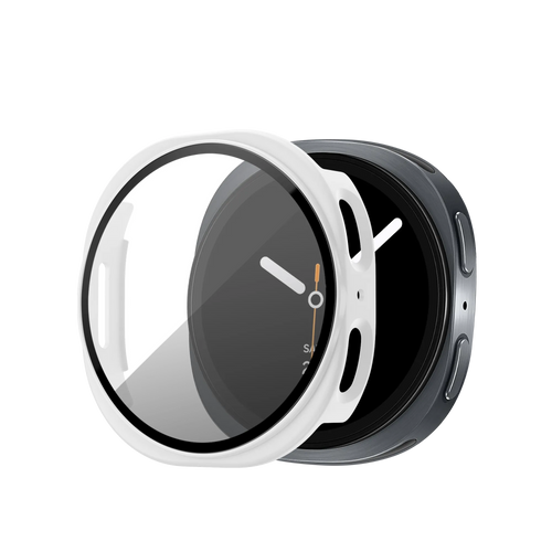 Bandz Funda PC con vidrio Samsung Galaxy Watch 8 - 44mm (blanco)