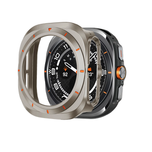 Bandz Funda PC bisel Samsung Galaxy Watch Ultra (titanio /naranja)