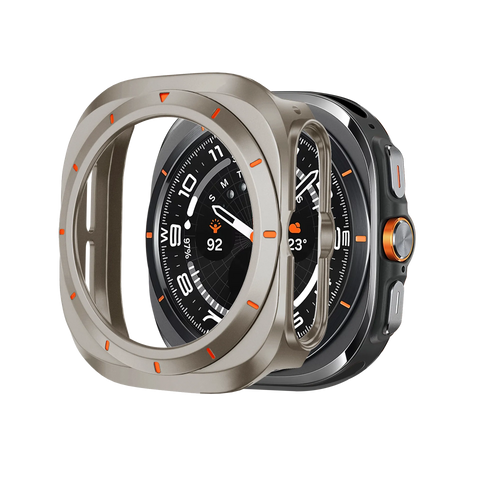 Bandz Funda PC bisel Samsung Galaxy Watch Ultra (titanio /naranja)